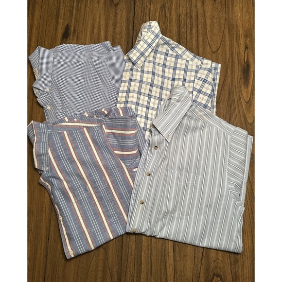 L.L. Bean Other - L.L. Bean BUNDLE 4-Men's Short Sleeve Button-Ups, Sz XL‎ Tall